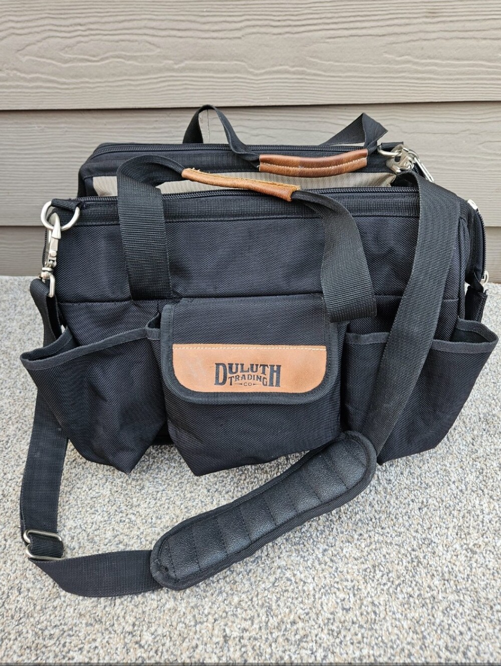 Duluth Trading Co Fire Hose Canvas Tool Bag Line Riggers Bag Black Organizer